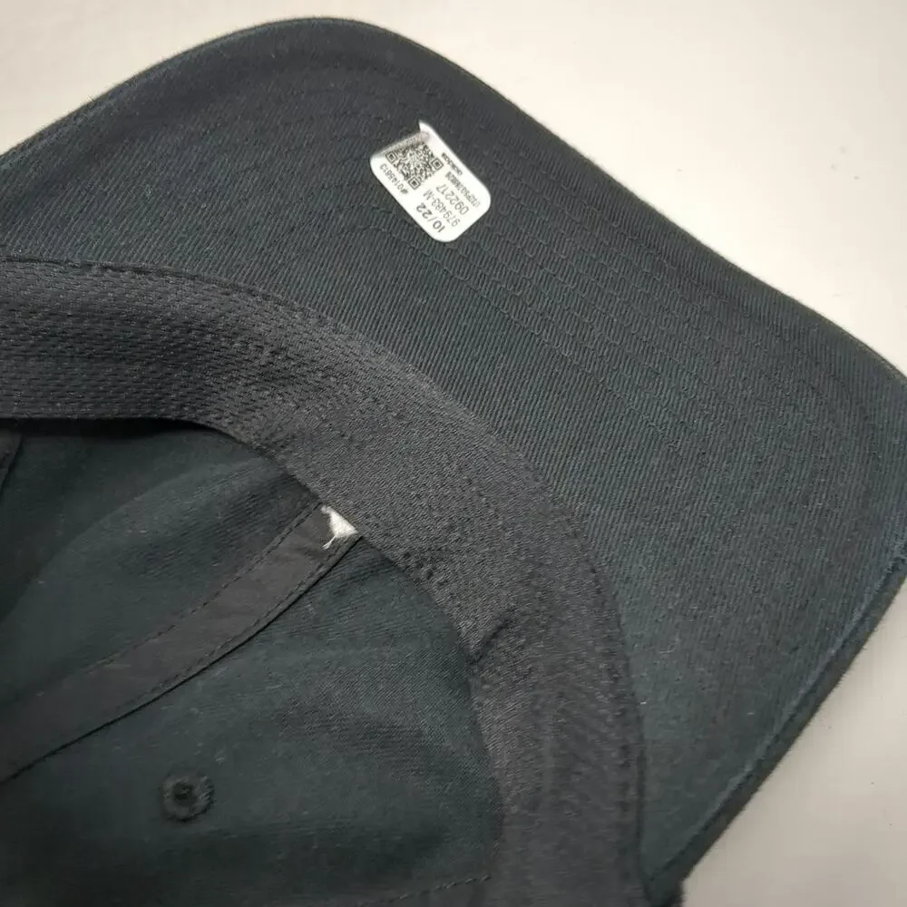 Adidas Baseball Cap Black One Size Adjustable Cotton Aeroready Logo Sport Hat